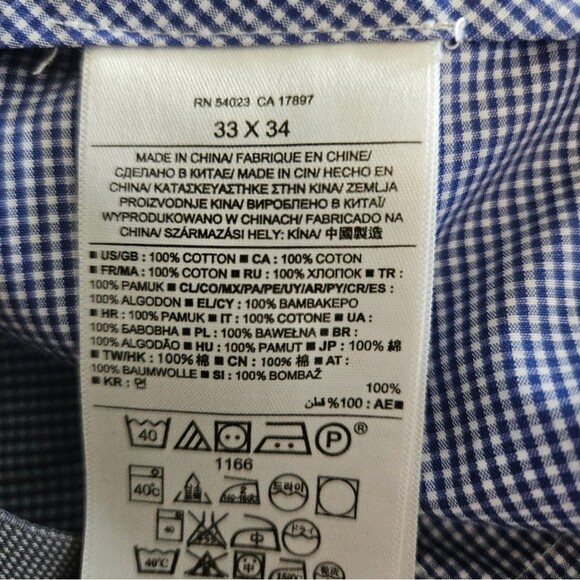 Banana Republic 33x34 Gray Small Pattern 54023 Slim Fit Cotton Mens Pants - Picture 5 of 7